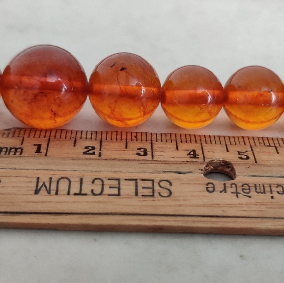 Vintage Genuine Soviet Baltic Butterscotch Amber Necklace - Picture 13 of 15